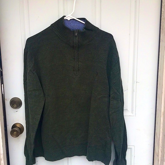 Nautica men’s dark green 1/2 zip sweater - Picture 1 of 3